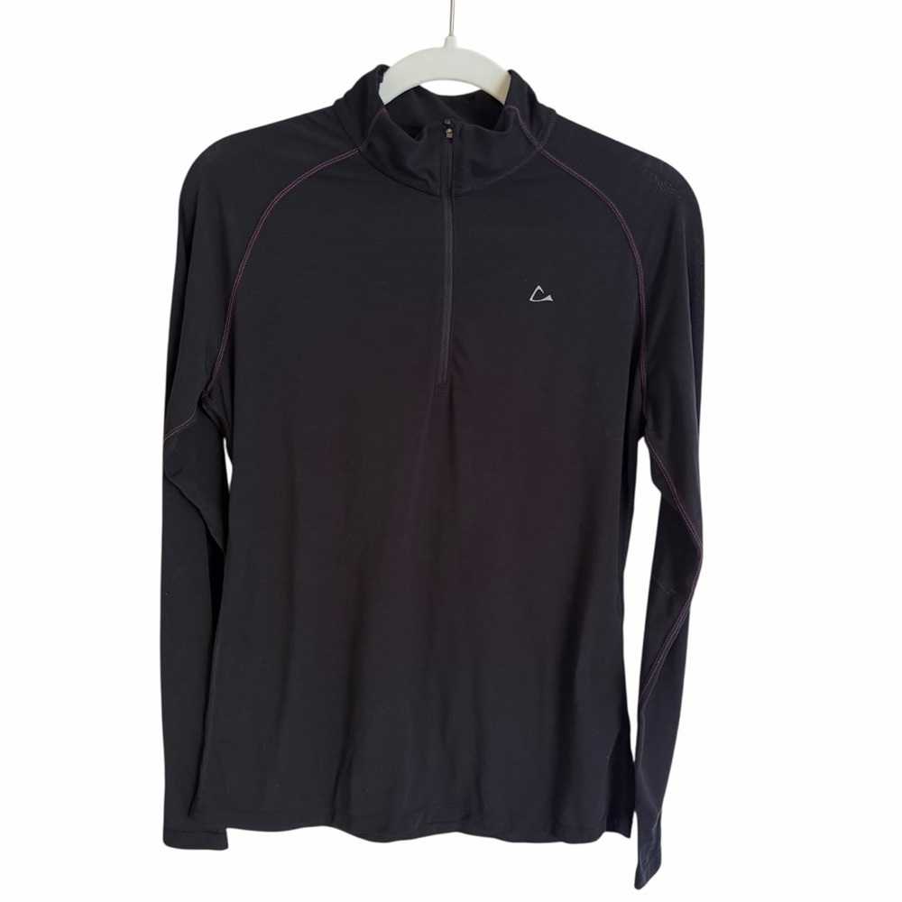Paradox women’s Large Merino Wool Blend Quarter Zip Up Top Base Layer Hiking L